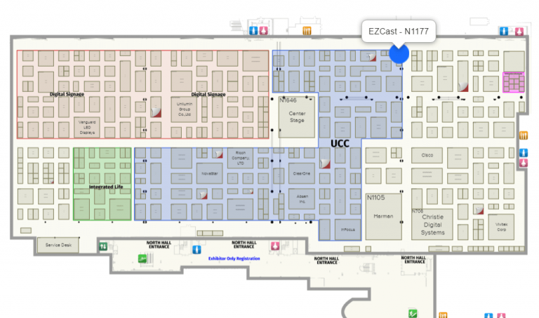 EZCast Pro at InfoComm floor map