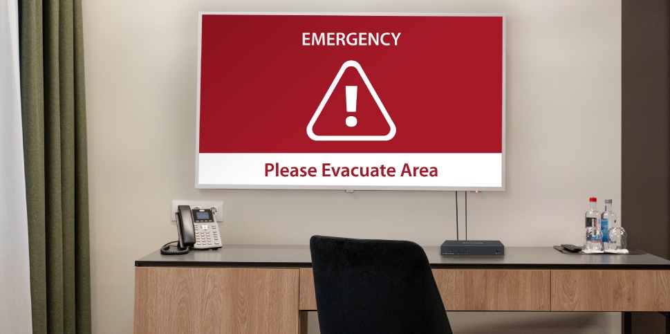 Use EZCast Pro AV CMS in emergency situations
